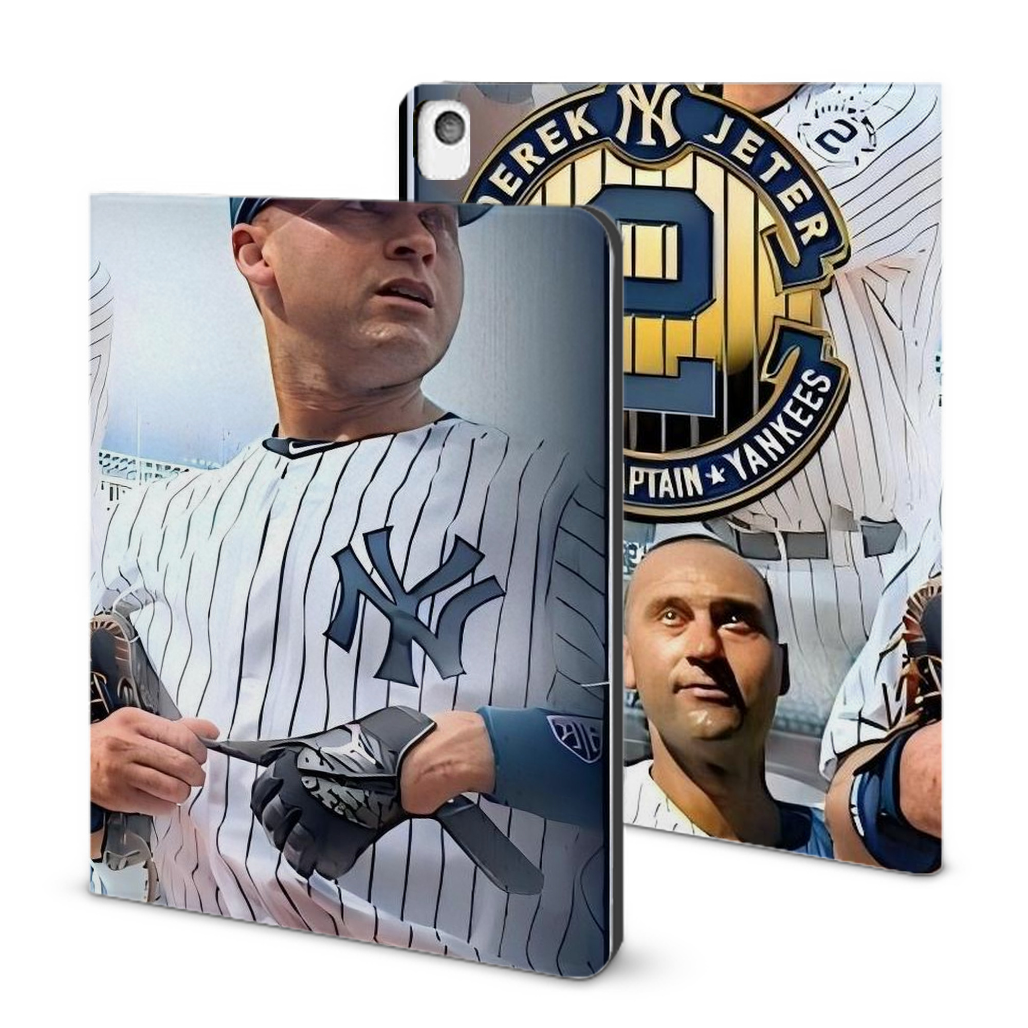 Derek Jeter 40 IPad Book-Style Case With Pencil Slot – Slim PU & TPU Cover – Full Protection, Precise Fit, Water & Scratch Resistant